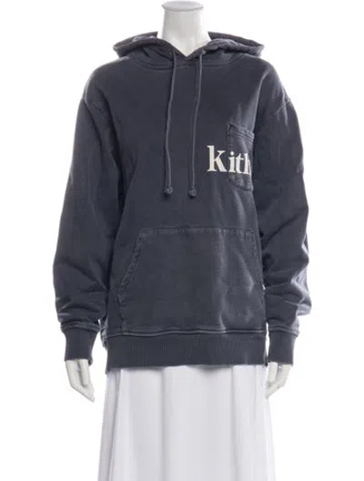 Pre-owned Kith Graphic Print Embroidered Accent Sweatpants In Blue