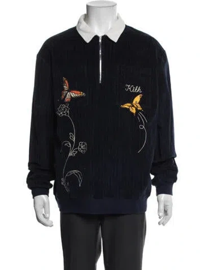 Pre-owned Kith Graphic Print Jacket In Blue