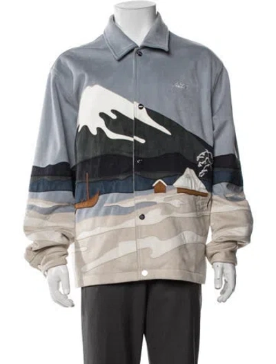 Pre-owned Kith Graphic Print Jacket In Blue