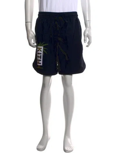 Pre-owned Kith Graphic Print Jogger Shorts In Black