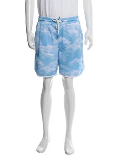 Pre-owned Kith Graphic Print Jogger Shorts In Blue