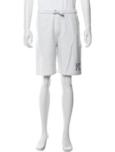 Pre-owned Kith Graphic Print Jogger Shorts In Grey