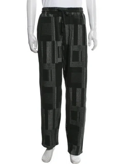 Pre-owned Kith Graphic Print Lounge Bottoms In Black/green