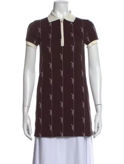 Pre-owned Kith Graphic Print Mini Dress In Brown