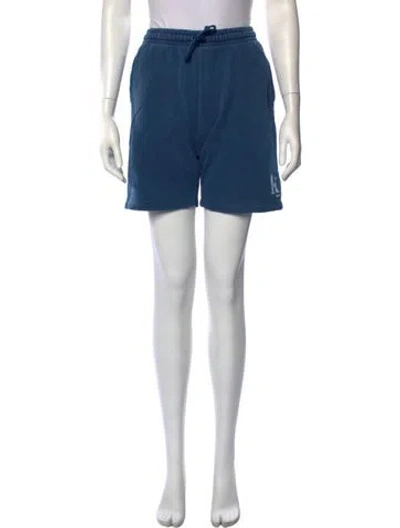 Pre-owned Kith Graphic Print Mini Shorts In Blue