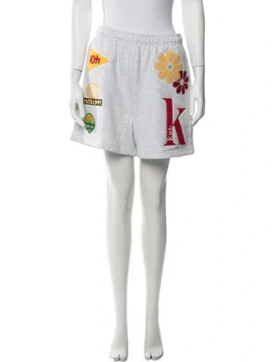 Pre-owned Kith Graphic Print Mini Shorts W/ Tags In White