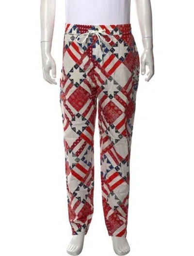 Pre-owned Kith Graphic Print Pants In Red
