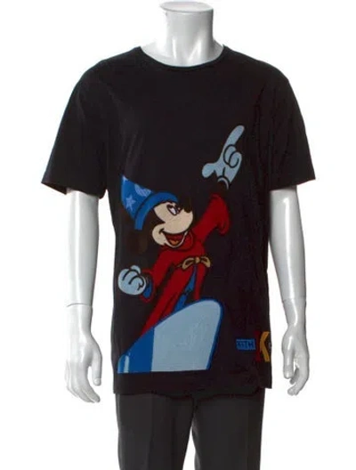 Pre-owned Kith Graphic Print Short Sleeve Shirt In Black