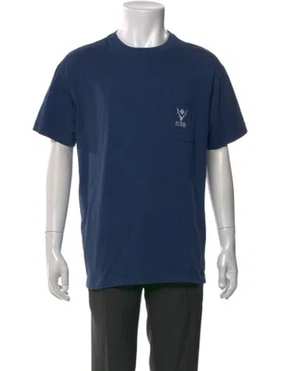 Pre-owned Kith Graphic Print Short Sleeve Shirt In Blue