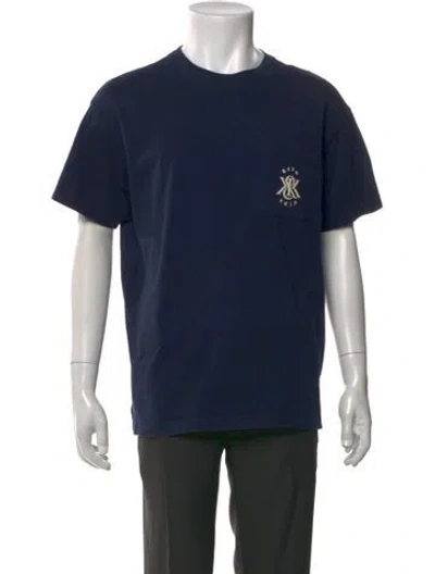 Pre-owned Kith Graphic Print Short Sleeve Shirt In Blue