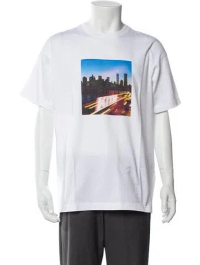 Pre-owned Kith Graphic Print Short Sleeve Shirt In White