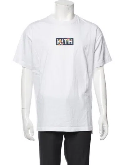Pre-owned Kith Graphic Print Short Sleeve Shirt In White