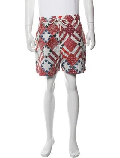 Pre-owned Kith Graphic Print Shorts In Red