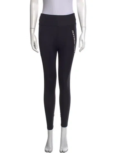 Pre-owned Kith Graphic Print Skinny Leg Pants In Black
