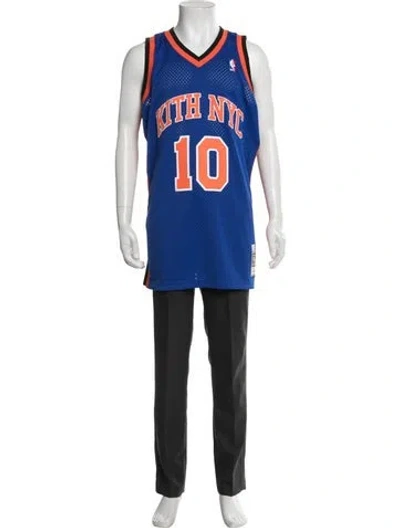 Pre-owned Kith Graphic Print Sleeveless Jersey W/ Tags In Blue