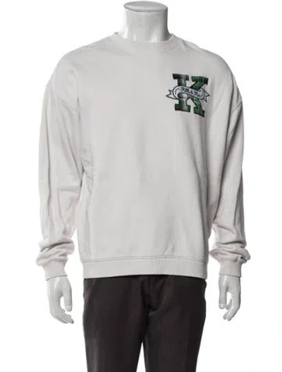 Pre-owned Kith Graphic Print Turtleneck Pullover In Gray
