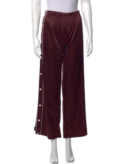 Pre-owned Kith Graphic Print Wide Leg Pants In Red