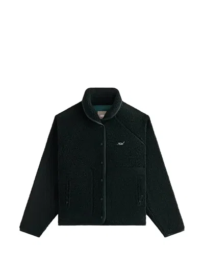 Kith Grayson Button-down Sherpa-texture Jacket In Green
