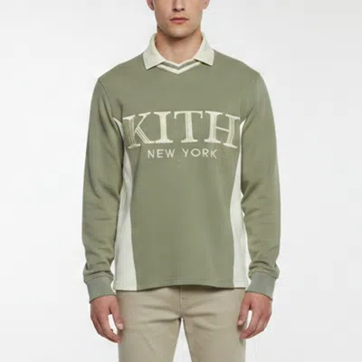 Pre-owned Kith Green Printed Pique Cotton Long Sleeve Sweatshirt Xs