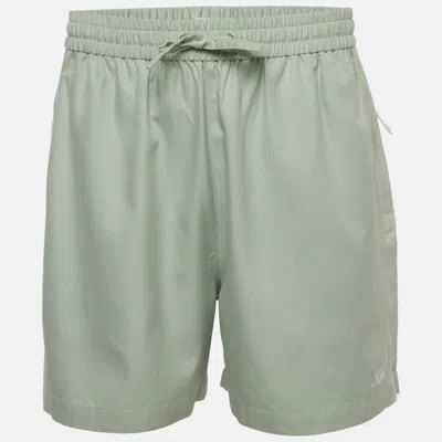 Pre-owned Kith Green Silk Blend Active Shorts L