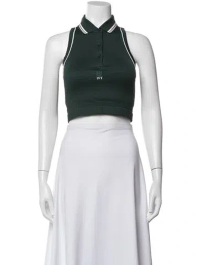 Pre-owned Kith Halterneck Sleeveless Crop Top In Blue