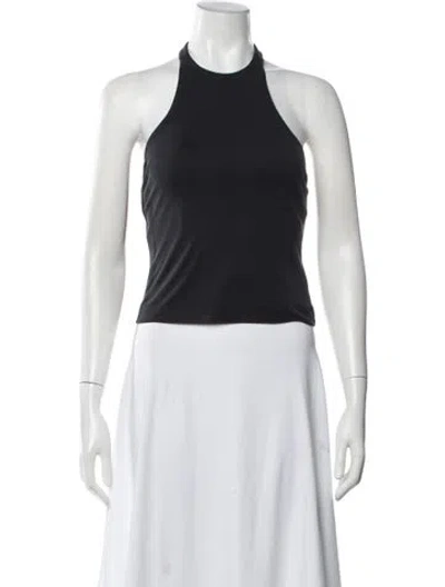 Pre-owned Kith Halterneck Sleeveless Top In Black