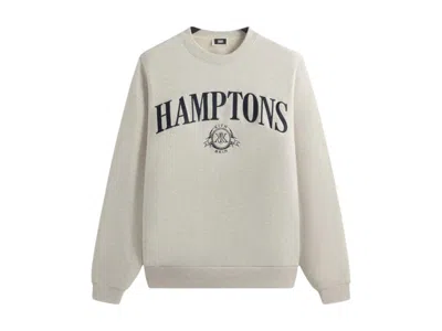 Pre-owned Kith Hamptons Nelson Crewneck Sweatshirt In Light Heather Grey