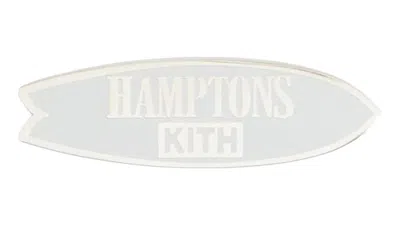 Pre-owned Kith Hamptons Surfboard Pin In Concrete In Gray