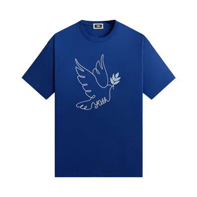 Pre-owned Kith Hanukkah Dove Tee 'current' | Blue | Men's Size L