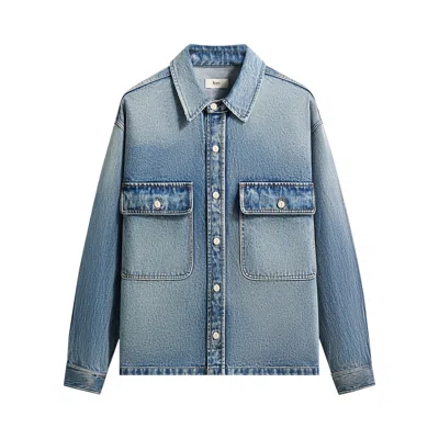 Pre-owned Kith Henson Denim Shirt 'mid Indigo' | Blue | Men's Size S