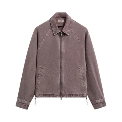 Pre-owned Kith Herringbone Denim Efron Jacket 'matrix' | Red | Men's Size L