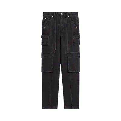 Pre-owned Kith Herringbone Denim Zane Cargo Pant 'black' | Men's Size 32