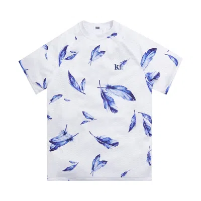 Pre-owned Kith Howard Feather Print Mesh Tee 'white' | Men's Size L