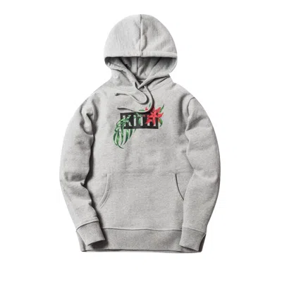 Pre-owned Kith In Bloom Classic Logo Hoodie 'heather Grey' | Men's Size S