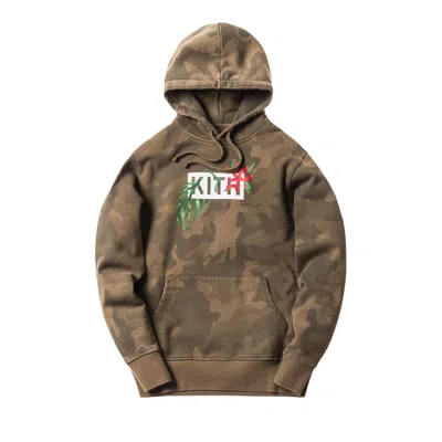 Pre-owned Kith In Bloom Classic Logo Hoodie 'woodland Camo' | Brown | Men's Size S