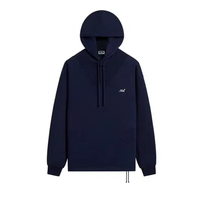Pre-owned Kith Indigo Fleece Cropped Camden Hoodie 'raw Indigo' | Blue | Men's Size M