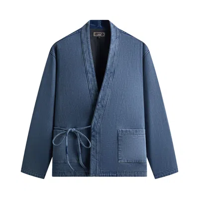Pre-owned Kith Indigo Fleece Karter Gi Jacket 'vast' | Blue | Men's Size Xl