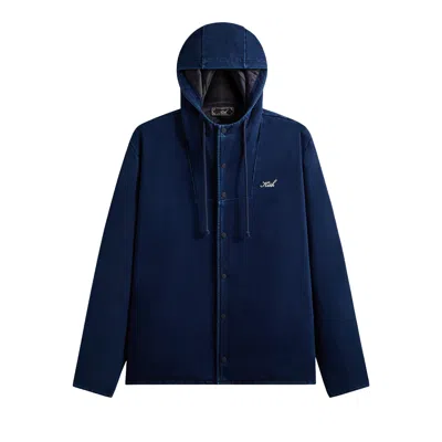 Pre-owned Kith Indigo Loopback Terry Dorian Jacket 'dark Indigo' | Blue | Men's Size S