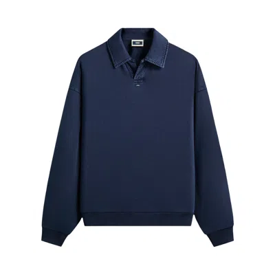 Pre-owned Kith Indigo Micro Fleece Nelson Pullover 'dark Indigo' | Blue | Men's Size S