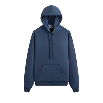 Pre-owned Kith Indigo Micro Fleece Williams Iii Hoodie 'dark Indigo' | Blue | Men's Size L