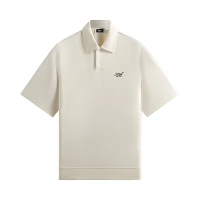 Pre-owned Kith Interlock Graham Polo 'silk' | Cream | Men's Size Xxl In White