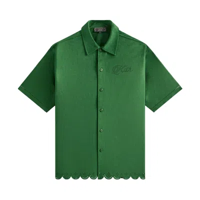 Pre-owned Kith Isaac Microsuede Buttondown 'direction' | Green | Men's Size M