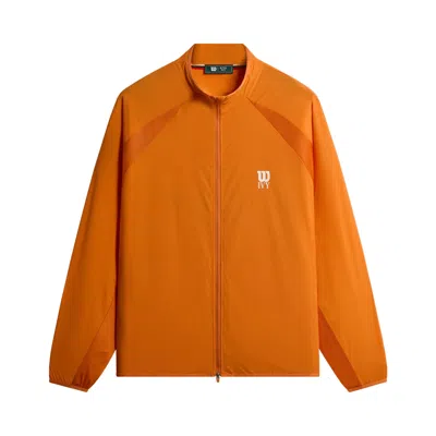 Pre-owned Kith Ivy For Wilson Classic Warm-up Jacket 'clementine' | Orange | Men's Size Xxl