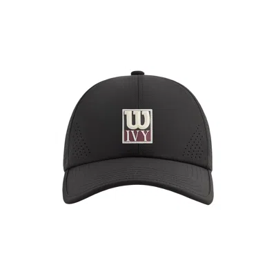 Pre-owned Kith Ivy For Wilson Laser Cut Perforated Cap 'black' | Men's Size Onesize