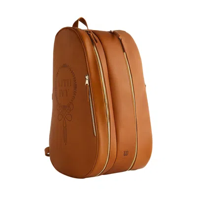 Pre-owned Kith Ivy For Wilson Leather Padel Bag 'tan' | Men's Size Onesize In Brown