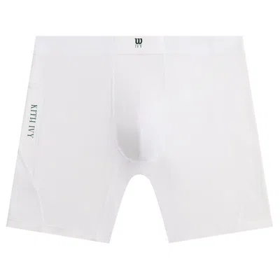 Pre-owned Kith Ivy For Wilson Meridian Compression Short 'white' | Men's Size Xxl