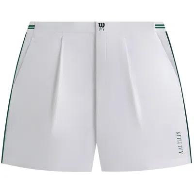 Pre-owned Kith Ivy For Wilson Meridian Pleated Short 'white' | Men's Size L