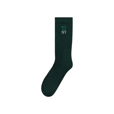 Pre-owned Kith Ivy For Wilson Performance Crew Socks 'ivy Green' | Men's Size M