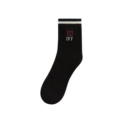 Pre-owned Kith Ivy For Wilson Quarter Top Socks 'black' | Men's Size L
