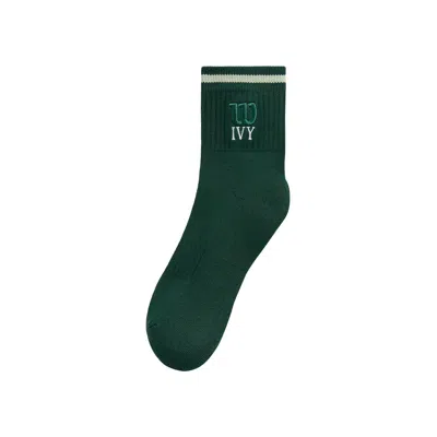 Pre-owned Kith Ivy For Wilson Quarter Top Socks 'ivy Green' | Men's Size S